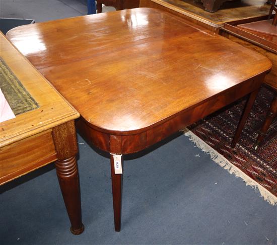 A pair of George III mahogany D-end tables w.121cm